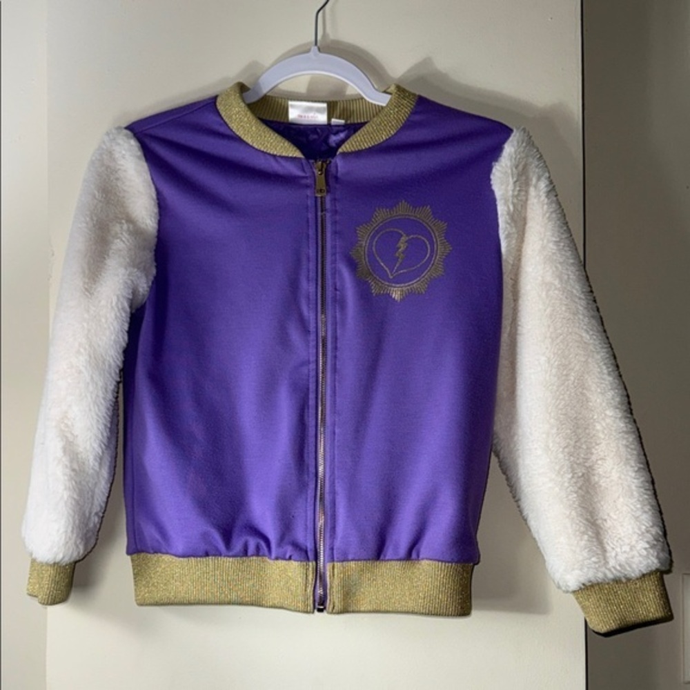 L.O.L. Surprise! Purple Satin Jacket with Gold Trim and White Tag